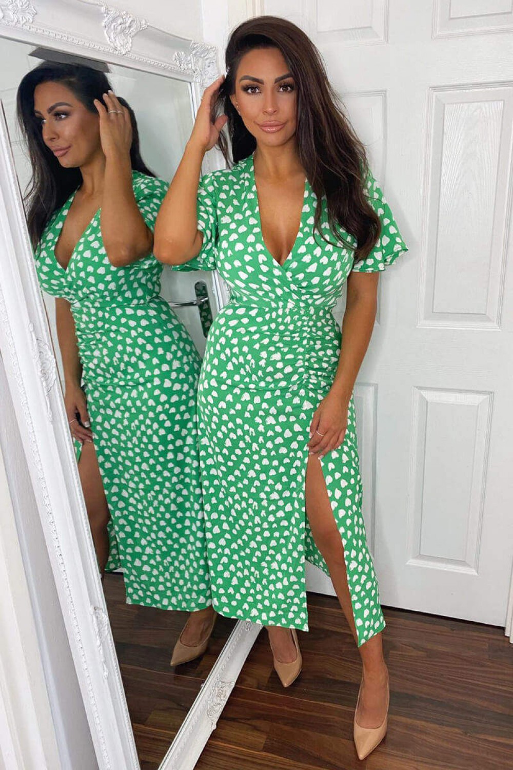 heart in the sun midi dress green heart in the sun midi dress green Sun-imperial